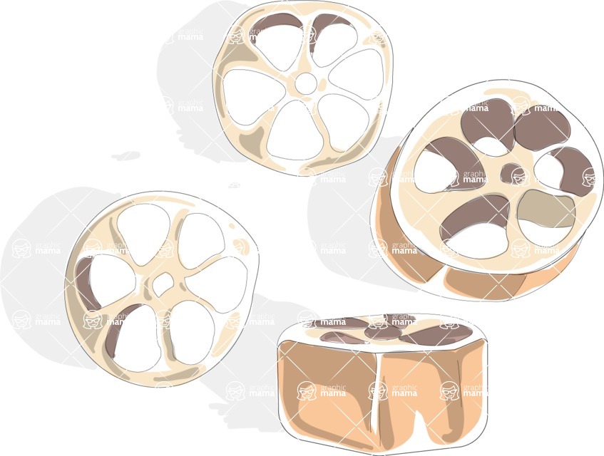 Italy Themed Graphic Collection - Ruote Vector Pasta Illustration